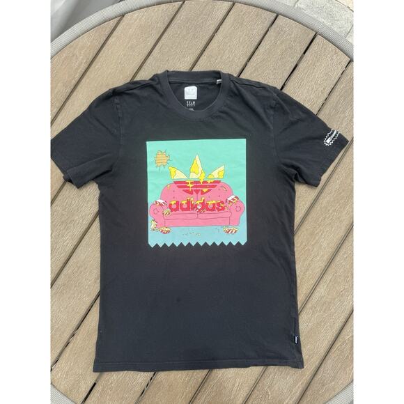 Adidas Orignals MTV 90's Retro Y2k BEAVIS BUTTHEAD Couch Men TEE T-Shirt Small - Picture 1 of 6